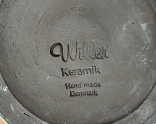 Mid-Century Danish Studio Pottery Oil Lamp from Willer Keramik, 1960s-UAH-1796958