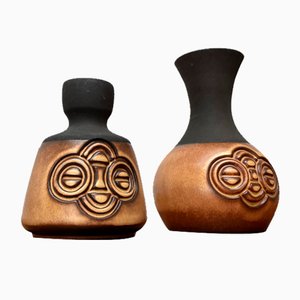 Mid-Century Danish Studio Pottery Vases from Frank Keramik, 1960s, Set of 2-UAH-1703935