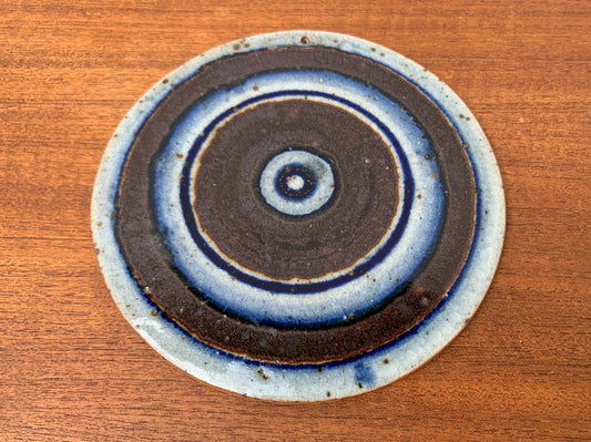 Mid-Century Danish Studio Pottery Wall Plaque Plate by Helle Allpass, Danmark, 1960s