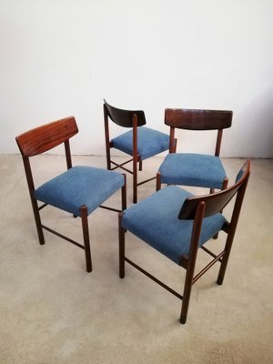 Mid-Century Danish Style Dining Chairs in Mahogany & Rosewood,1960, Set of 4-UIW-1295050