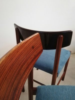 Mid-Century Danish Style Dining Chairs in Mahogany & Rosewood,1960, Set of 4-UIW-1295050