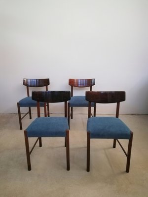 Mid-Century Danish Style Dining Chairs in Mahogany & Rosewood,1960, Set of 4-UIW-1295050