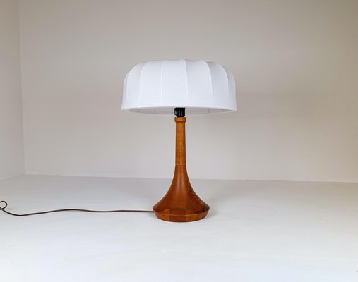 Mid-Century Danish Table Lamp in Solid Teak by Lisbeth Brams, 1960s-UYK-1175785