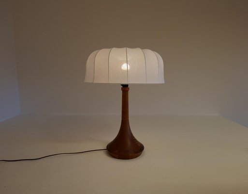 Mid-Century Danish Table Lamp in Solid Teak by Lisbeth Brams, 1960s-UYK-1175785