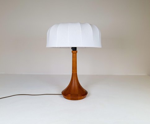 Mid-Century Danish Table Lamp in Solid Teak by Lisbeth Brams, 1960s-UYK-1175785