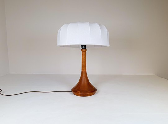 Mid-Century Danish Table Lamp in Solid Teak by Lisbeth Brams, 1960s-UYK-1175785