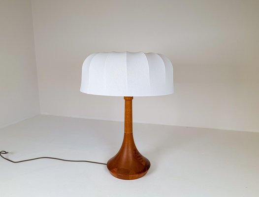 Mid-Century Danish Table Lamp in Solid Teak by Lisbeth Brams, 1960s-UYK-1175785