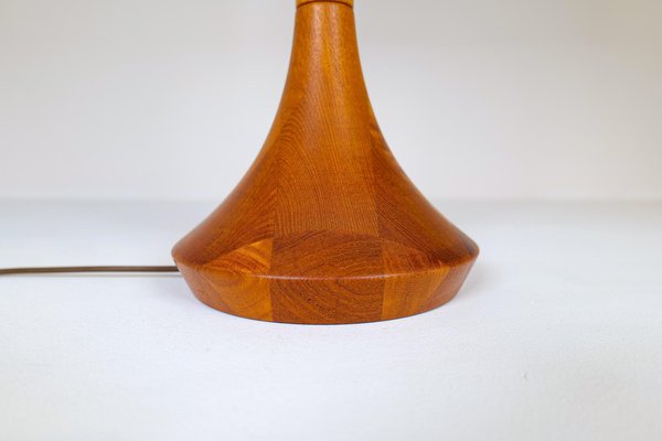 Mid-Century Danish Table Lamp in Solid Teak by Lisbeth Brams, 1960s-UYK-1175785