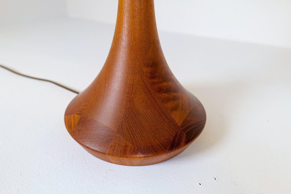 Mid-Century Danish Table Lamp in Solid Teak by Lisbeth Brams, 1960s-UYK-1175785