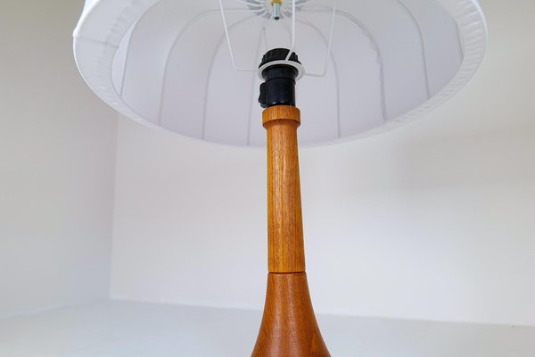 Mid-Century Danish Table Lamp in Solid Teak by Lisbeth Brams, 1960s-UYK-1175785