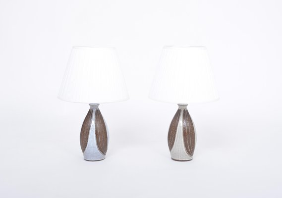 Mid-Century Danish Table Lamps in Ceramic by Michael Andersen, 1960s, Set of 2-FN-1398817