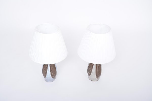 Mid-Century Danish Table Lamps in Ceramic by Michael Andersen, 1960s, Set of 2-FN-1398817