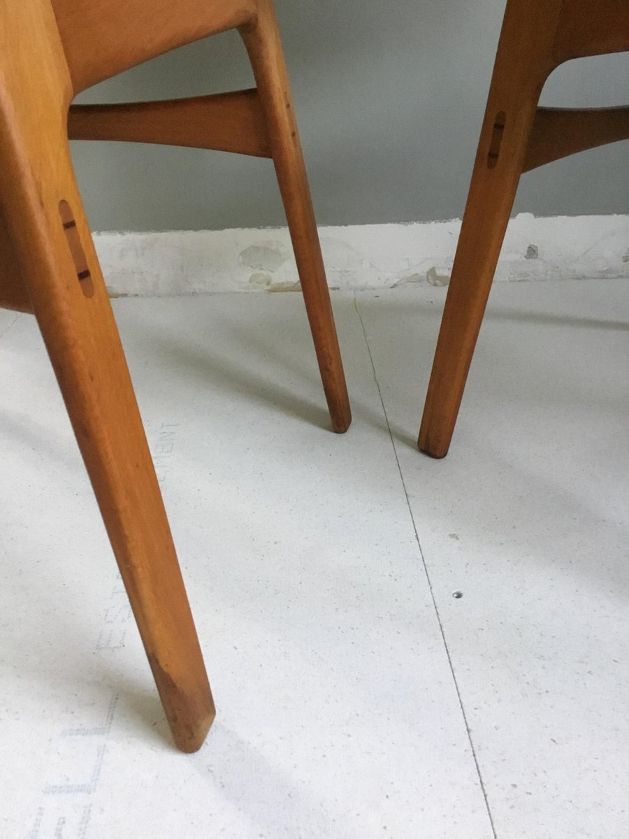 Mid-Century Danish Teak and Oak Model 155 Shell Chairs by Børge Mogensen for Søborg, Set of 2