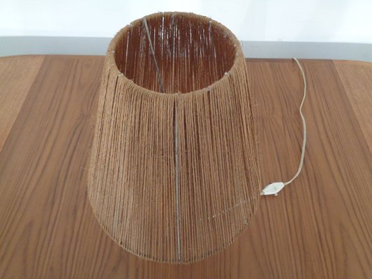 Mid-Century Danish Teak and Sisal Table Lamp, 1950s-RDW-712085