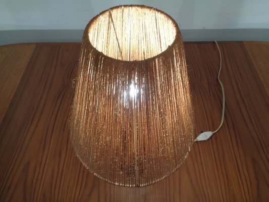 Mid-Century Danish Teak and Sisal Table Lamp, 1950s-RDW-712085