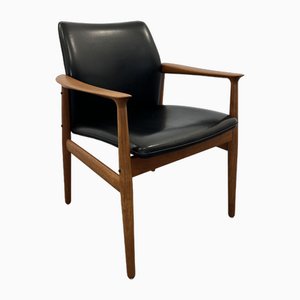 Mid-Century Danish Teak Armchair by Grete Jalk for Glostrup, 1960s-JWH-1732137