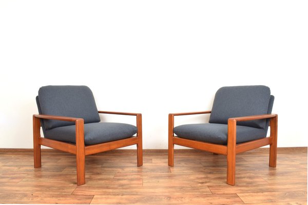 Mid-Century Danish Teak Armchairs, 1970s, Set of 2-LOT-1706344