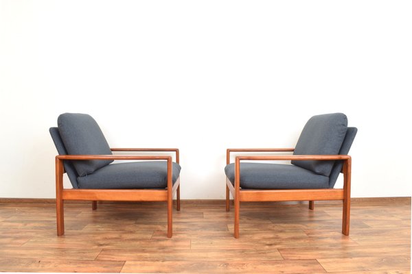 Mid-Century Danish Teak Armchairs, 1970s, Set of 2-LOT-1706344