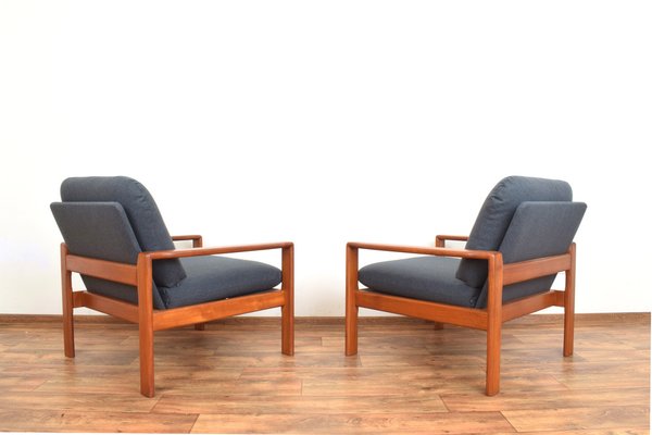 Mid-Century Danish Teak Armchairs, 1970s, Set of 2-LOT-1706344