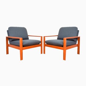 Mid-Century Danish Teak Armchairs, 1970s, Set of 2-LOT-1706344