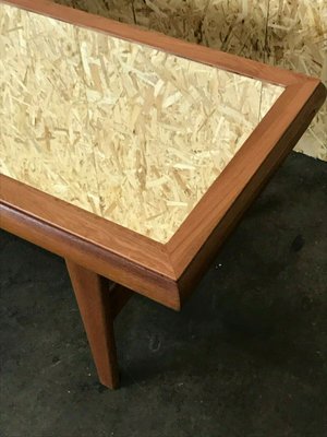 Mid-Century Danish Teak Coffee Table with Mirror, 1960s-EJL-1140782