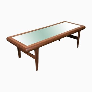 Mid-Century Danish Teak Coffee Table with Mirror, 1960s-EJL-1140782