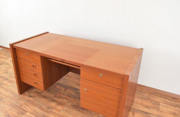 Mid-Century Danish Teak Desk, 1980s-LOT-1822554