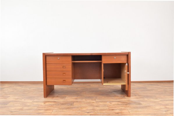 Mid-Century Danish Teak Desk, 1980s-LOT-1822554