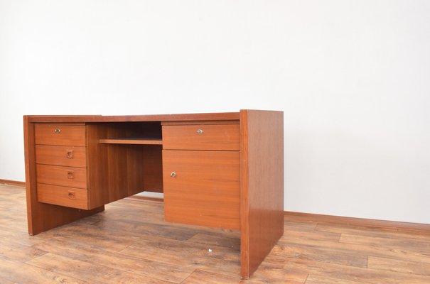 Mid-Century Danish Teak Desk, 1980s-LOT-1822554