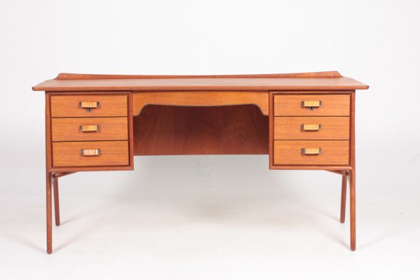 Mid-Century Danish Teak Desk by Svend Åge Madsen for Sigurd Hansen, 1950s-FK-565779