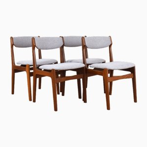 Mid-Century Danish Teak Dining Chairs by Erik Buch, 1960s, Set of 4-LOT-2032091