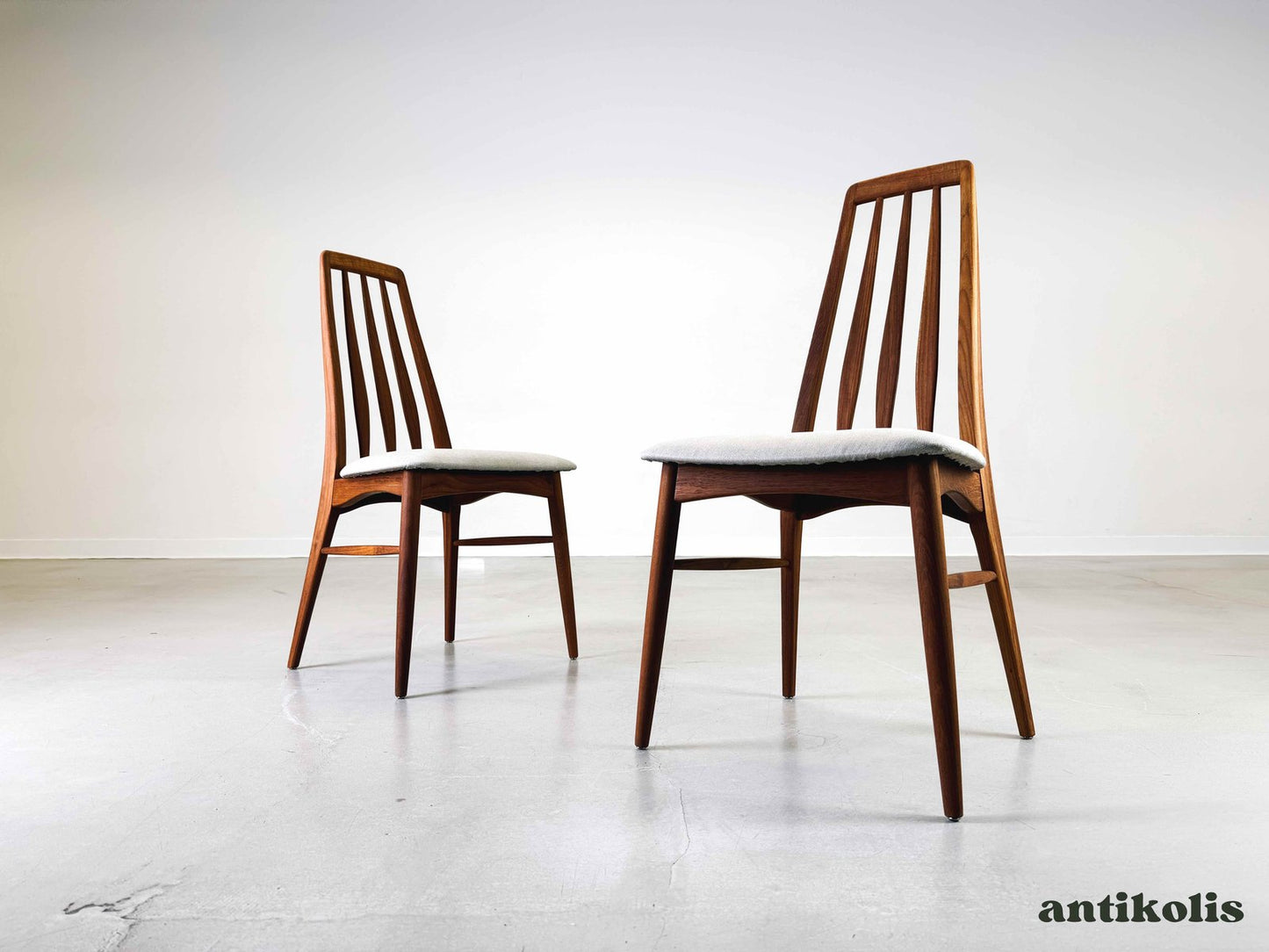 Mid-Century Danish Teak Dining Chairs by Eva Niels Koefoed for Koefoeds Hornslet, 1960s, Set of 4