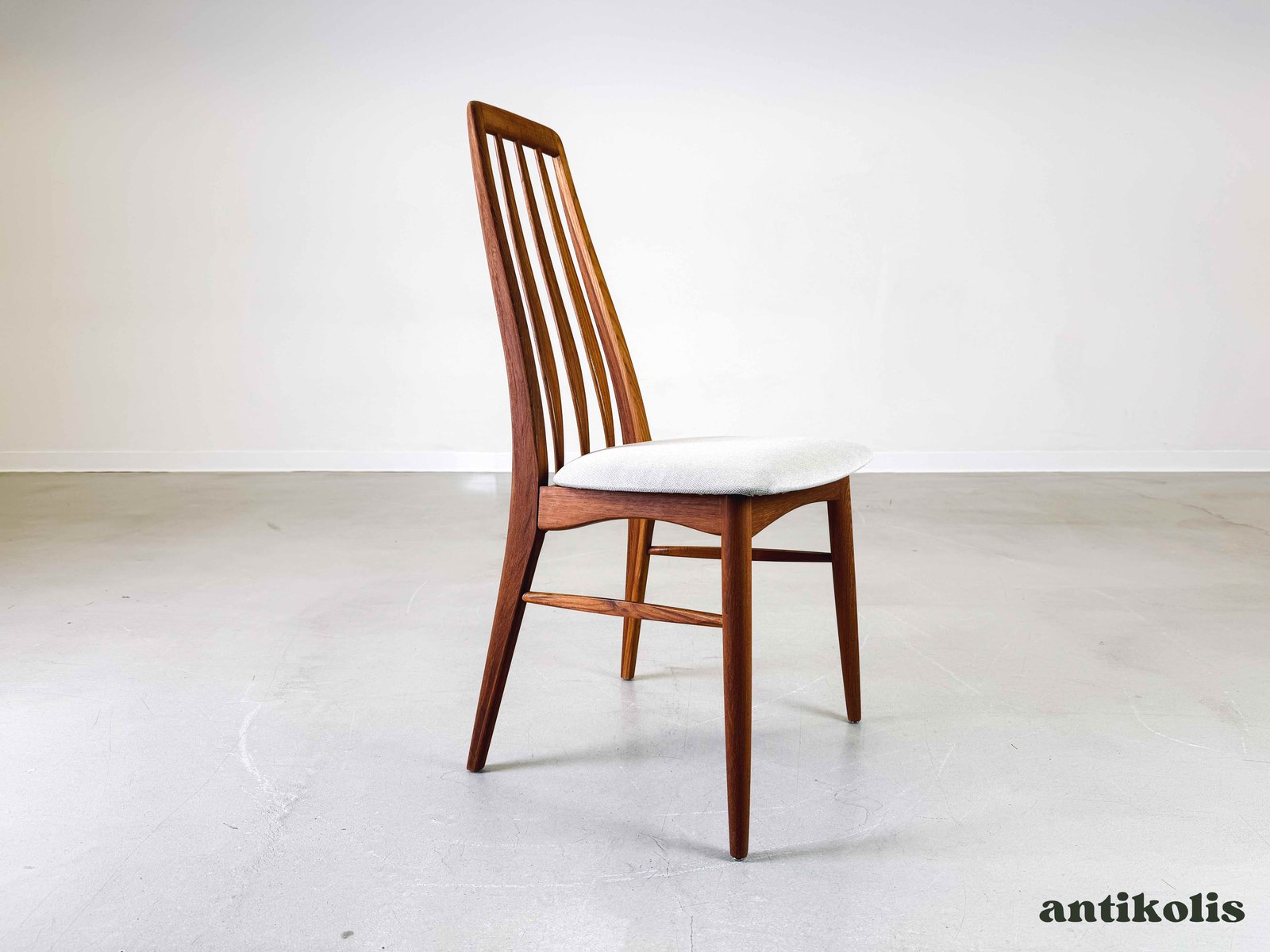 Mid-Century Danish Teak Dining Chairs by Eva Niels Koefoed for Koefoeds Hornslet, 1960s, Set of 4