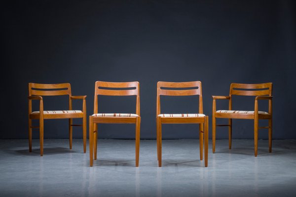 Mid-Century Danish Teak Dining Chairs by H. W. Klein for Bramin, 1970s, Set of 4-ZZH-1057259