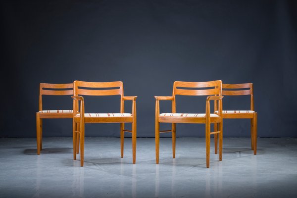 Mid-Century Danish Teak Dining Chairs by H. W. Klein for Bramin, 1970s, Set of 4-ZZH-1057259