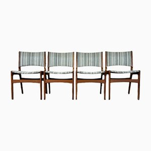 Mid-Century Danish Teak Dining Chairs by Henning Kjærnulf, 1960s, Set of 4-EJL-1279433