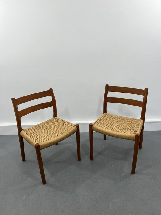 Mid-Century Danish Teak Dining Chairs by Niels O. Møller for J. L. Moller, Set of 2