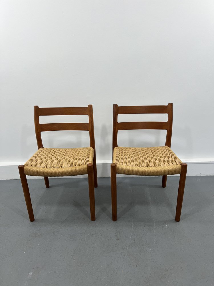 Mid-Century Danish Teak Dining Chairs by Niels O. Møller for J. L. Moller, Set of 2