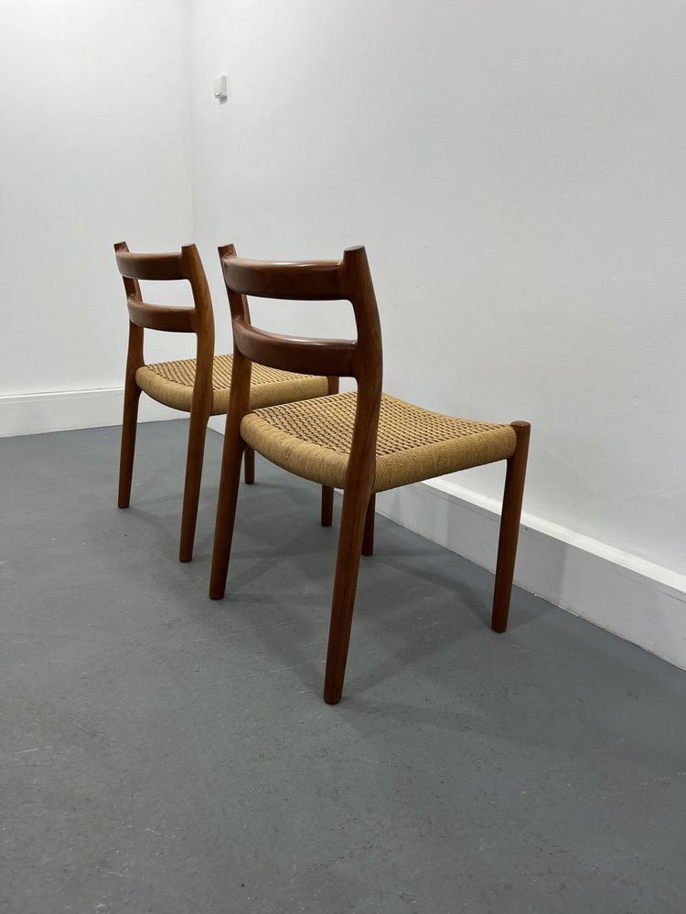 Mid-Century Danish Teak Dining Chairs by Niels O. Møller for J. L. Moller, Set of 2