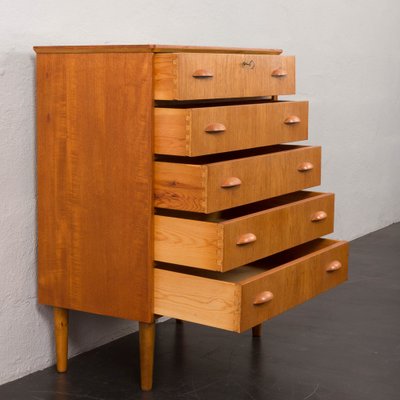 Mid-Century Danish Teak Dresser with Five Drawers, 1960s-UE-1723833