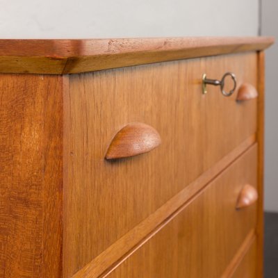 Mid-Century Danish Teak Dresser with Five Drawers, 1960s-UE-1723833