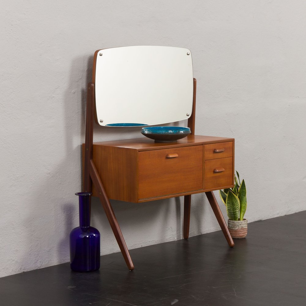 Mid-Century Danish Teak Dressing Table from Ølholm Møbelfabrik, 1960s