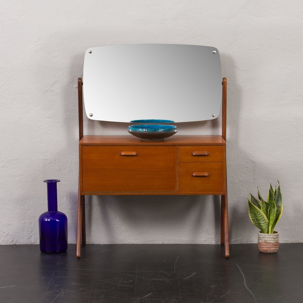 Mid-Century Danish Teak Dressing Table from Ølholm Møbelfabrik, 1960s