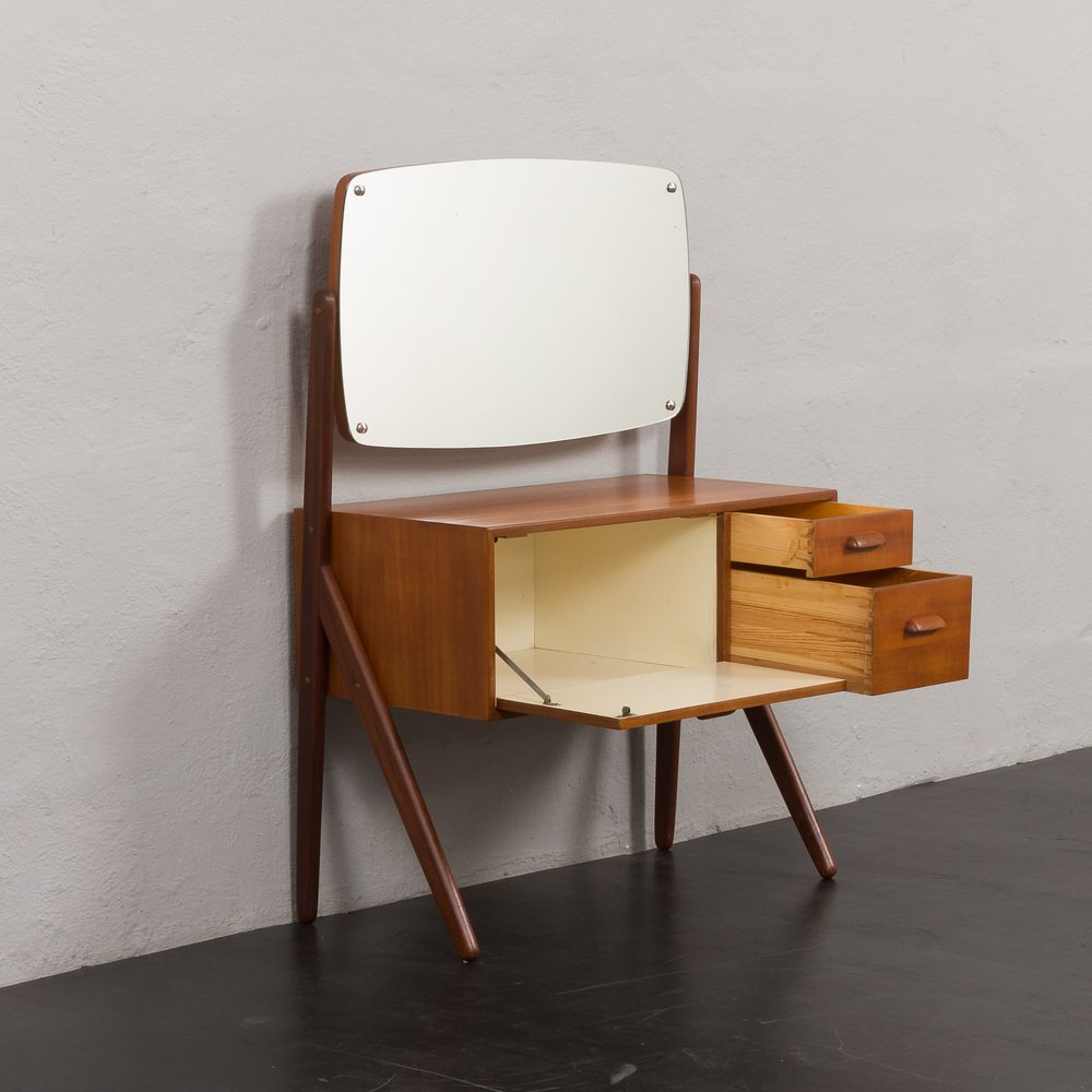 Mid-Century Danish Teak Dressing Table from Ølholm Møbelfabrik, 1960s