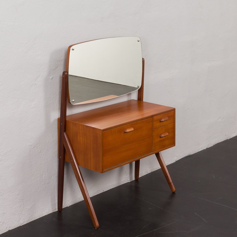 Mid-Century Danish Teak Dressing Table from Ølholm Møbelfabrik, 1960s