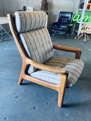 Mid-Century Danish Teak High Back Lounge Chair attributed to Gustav Thams, 1961-JO-1700197