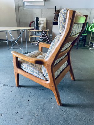 Mid-Century Danish Teak High Back Lounge Chair attributed to Gustav Thams, 1961-JO-1700197