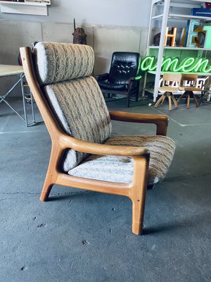 Mid-Century Danish Teak High Back Lounge Chair attributed to Gustav Thams, 1961-JO-1700197