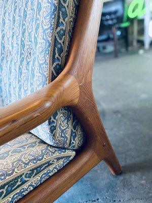 Mid-Century Danish Teak High Back Lounge Chair attributed to Gustav Thams, 1961-JO-1700197