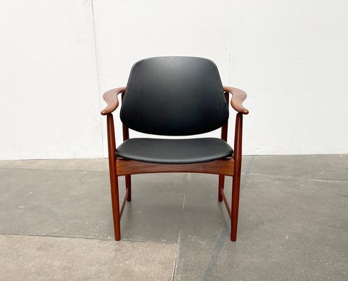 Mid-Century Danish Teak King Chair by Arne Hovmand Olsen for Onsild Møbelfabrik and Jutex, 1950s-UAH-2041927